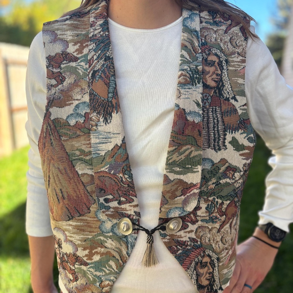 Multicolor Tapestry Vest